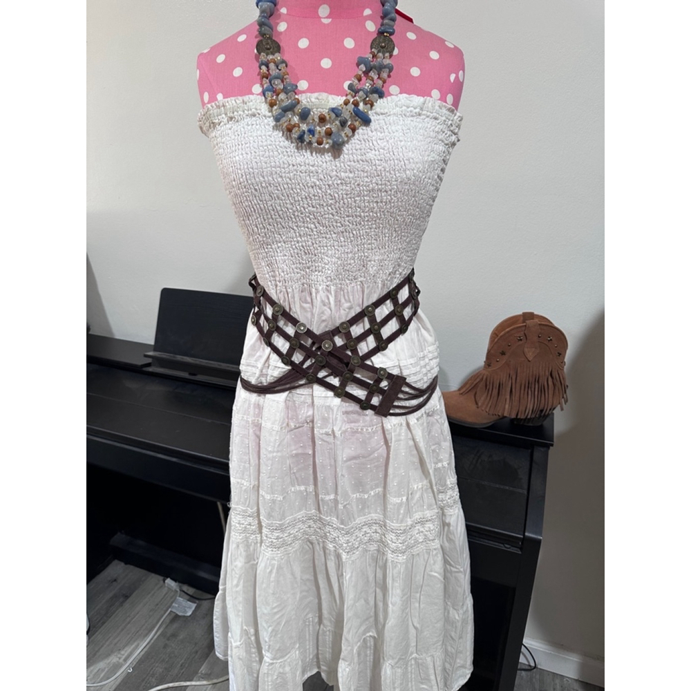 Women's Unbranded White Maxi Dress Size M